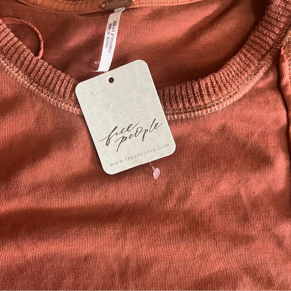 Free People Women’s Table for Two Tee Tunic Top Color Bronzer Size XS - Picture 12 of 15